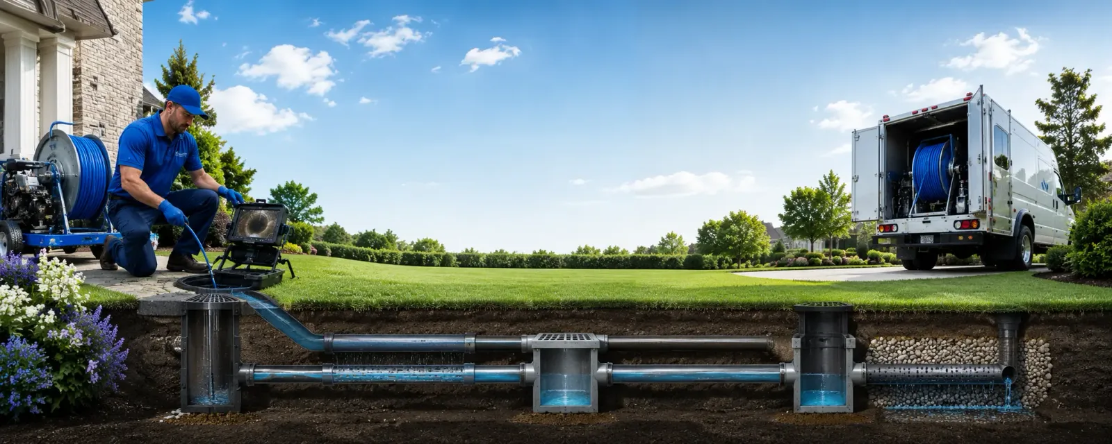 Outdoor drain cleaning information for Plymouth, NY